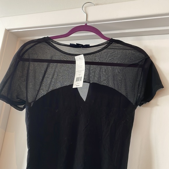 French Connection Black Mesh Top - Picture 9 of 9
